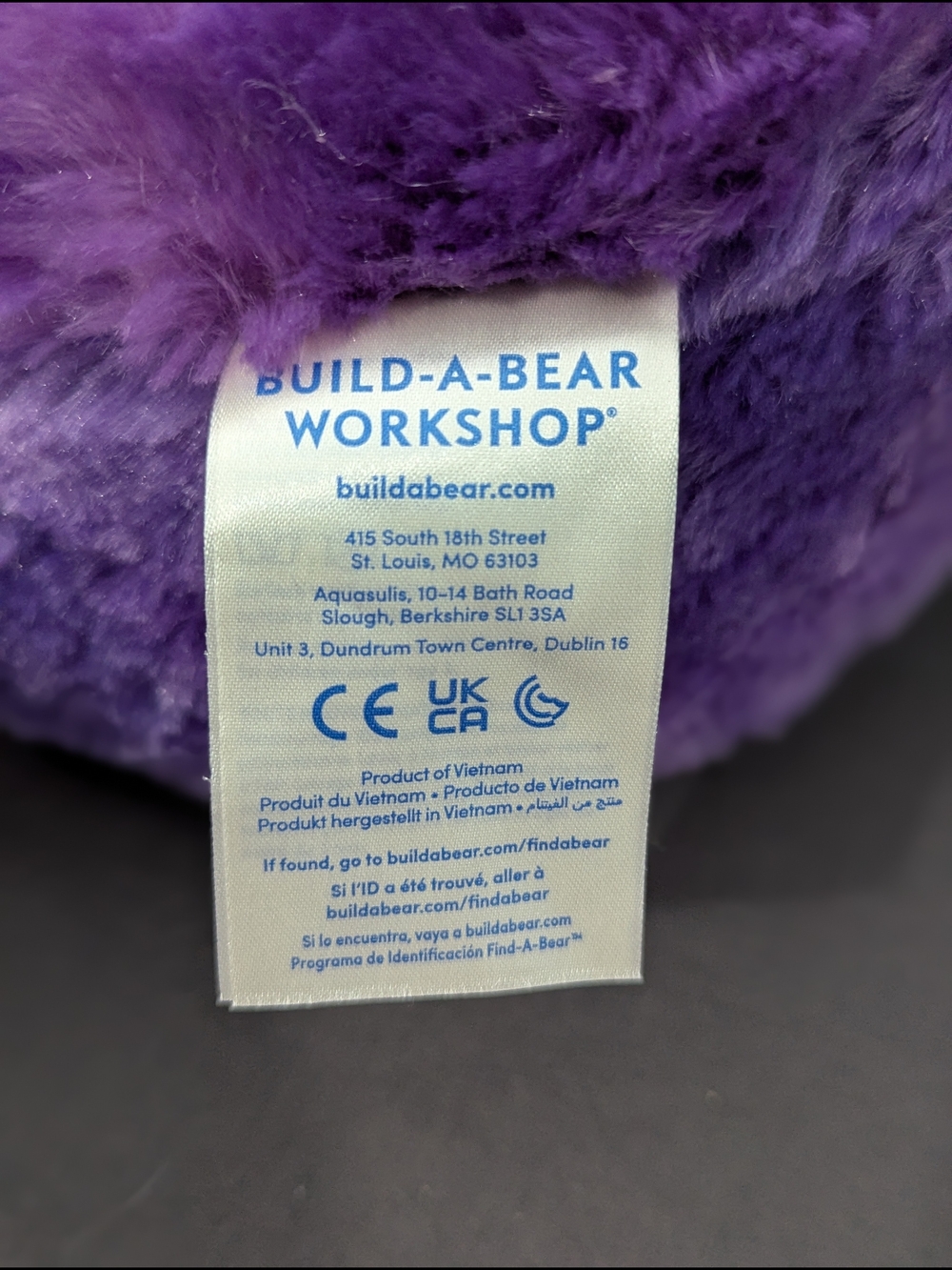 Build A Bear IF Plush Purple Monster Stuffed Toy Kids - Picture 6 of 8